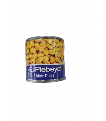 Maíz Dulce El Plebeyo 340g - Granos de Maíz Tierno en Lata